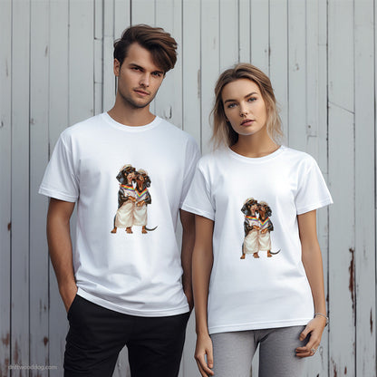 Dachshund Couple Ready for Pride T-Shirt – Unique Dog T-Shirts for Pet Lovers