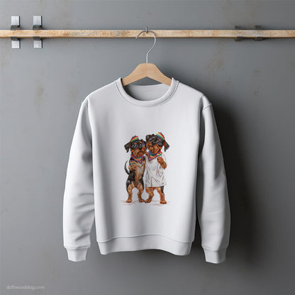 Yorkshire Terrier Couple Hugging on Pride Day Sweatshirt – Unisex Sweatshirt for Dog Lovers