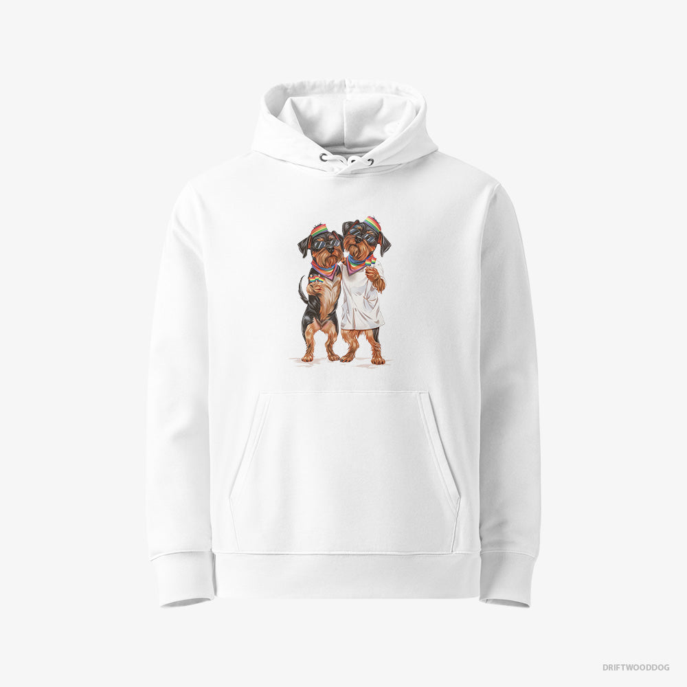 Yorkshire Terrier Couple Hugging on Pride Day – Women's Hoodie White Eco – Eco-Friendly