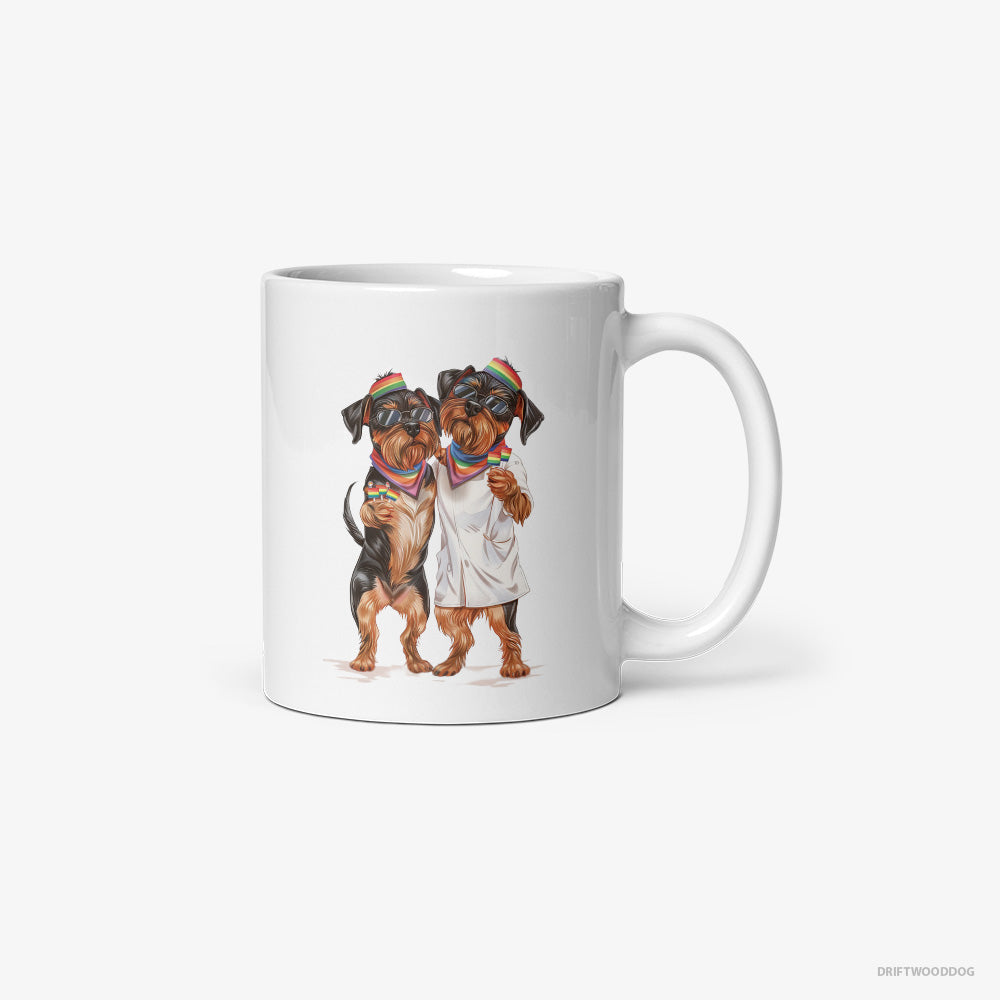 Yorkshire Terrier Couple Hugging on Pride Day Classic Mug