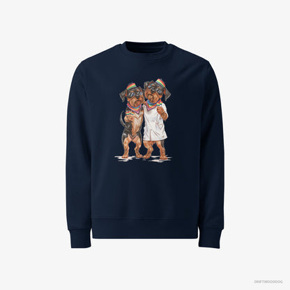 Yorkshire Terrier Couple Hugging on Pride Day Navy Sweatshirt