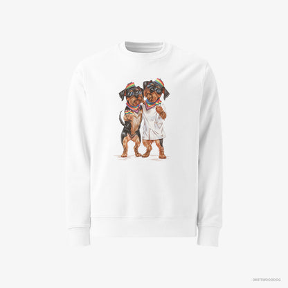 Yorkshire Terrier Couple Hugging on Pride Day White Sweatshirt