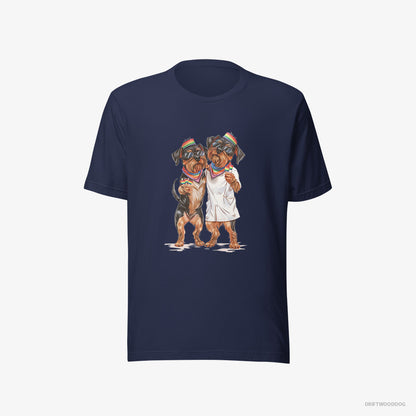 Yorkshire Terrier Couple Hugging on Pride Day Navy T-Shirt