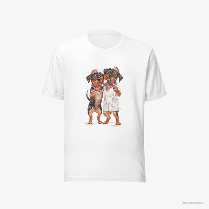 Yorkshire Terrier Couple Hugging on Pride Day White T-Shirt