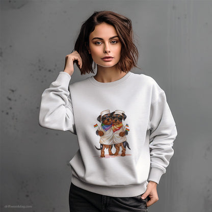 Yorkshire Terrier Couple Celebrating Pride Sweatshirt – Dog-Themed Gifts for Dog Lovers