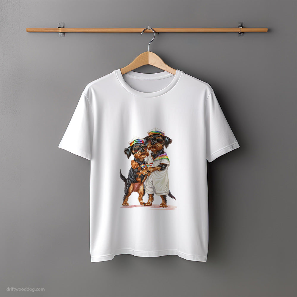 Yorkshire Terrier Couple Ready for Pride T-Shirt – Unisex Tee for Dog Lovers