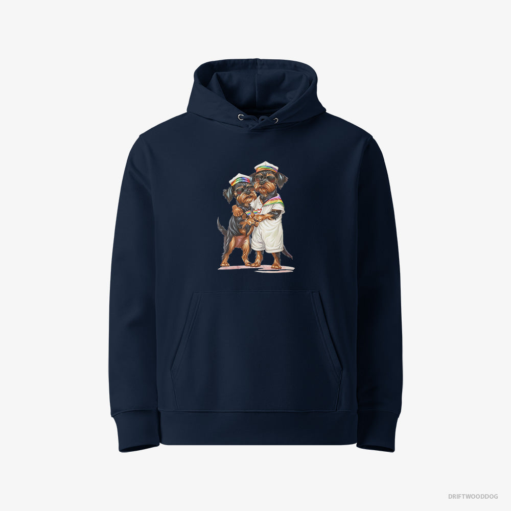 Yorkshire Terrier Couple Ready for Pride – Women's Hoodie Navy Eco – Eco-Friendly