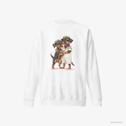 Yorkshire Terrier Couple Ready for Pride White Sweatshirt