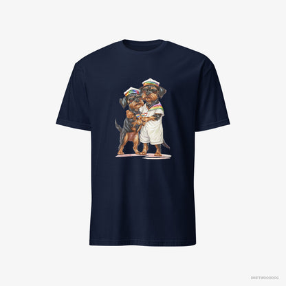 Yorkshire Terrier Couple Ready for Pride Navy T-Shirt