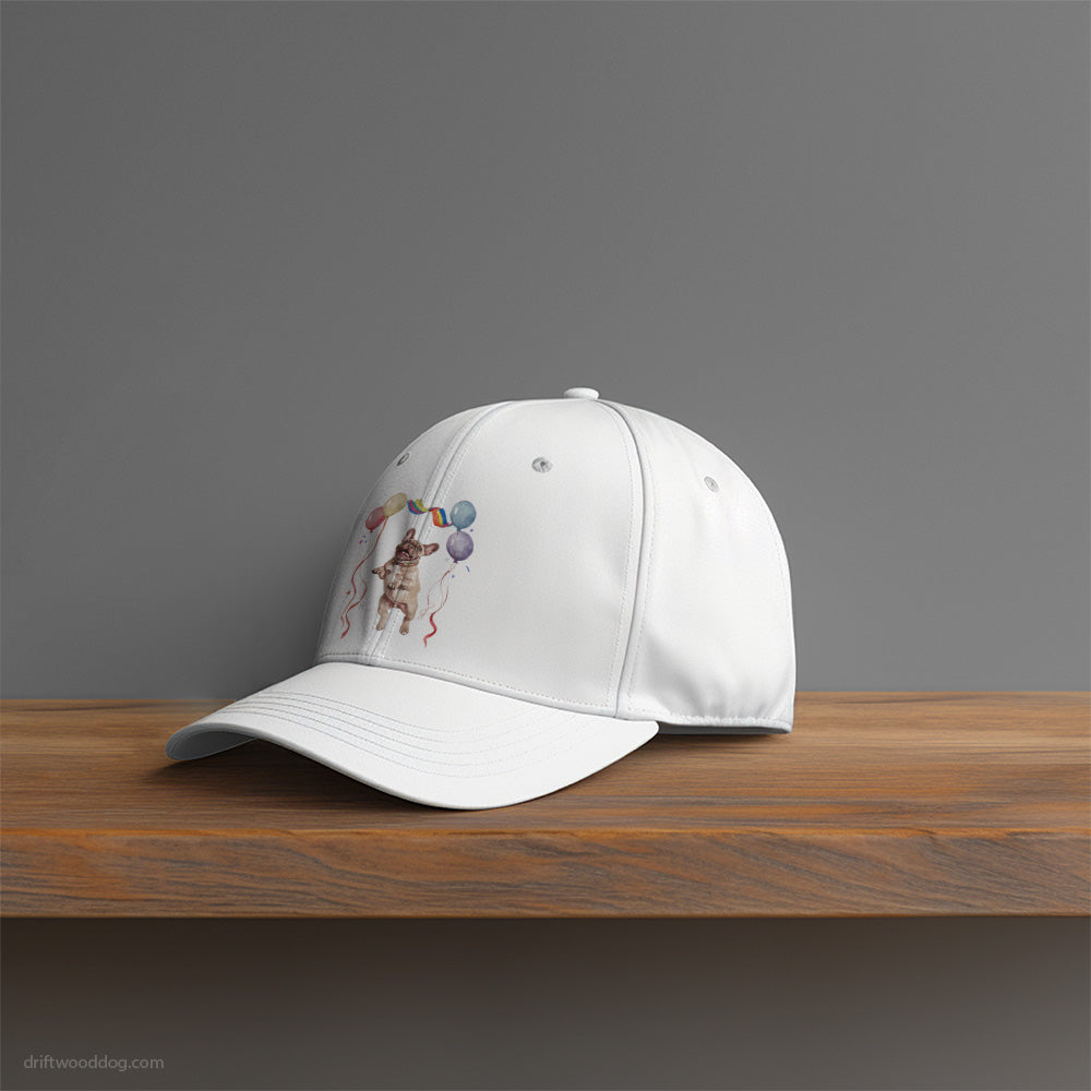 French Bulldog Jumping with Balloons Hat – Unisex Hat for Dog Owners