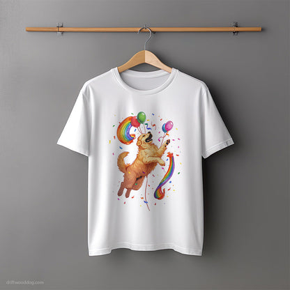 Golden Retriever Celebrating Pride T-Shirt – Unisex Tee for Dog Lovers