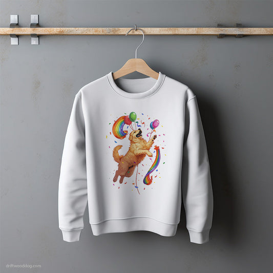 Golden Retriever Celebrating Pride Sweatshirt – Unisex Sweatshirt for Dog Lovers