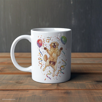 Golden Retriever Celebrating Birthday Mug – Cute Dog-Themed Mugs | Perfect Gifts for Dog Lovers