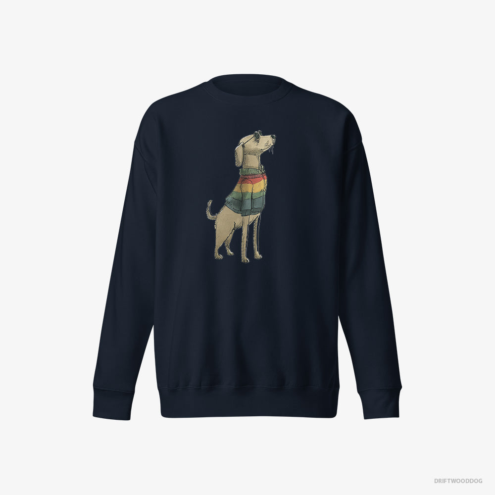 Labrador Retriever All Set for Pride – Men's Sweatshirt Navy Eco – Eco-Friendly