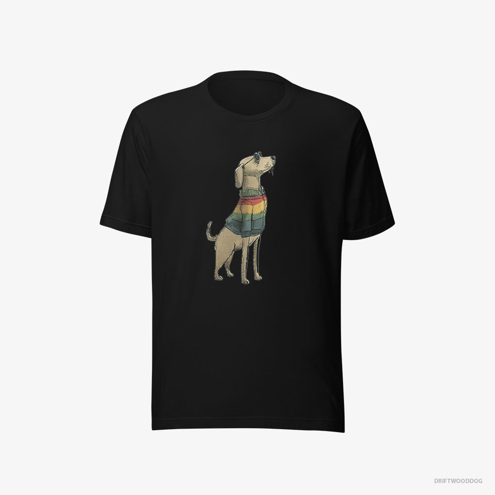 Labrador Retriever T-Shirt – Men Black T-Shirt Eco-Friendly – All Set for Pride (on White Background)