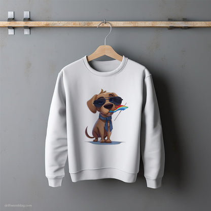 Labrador Retriever with an LGBTQ+ Flag Sweatshirt – Unisex Sweatshirt for Dog Lovers