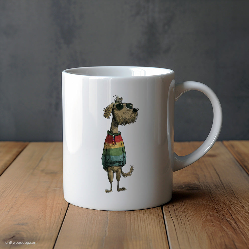 Poodle Wearing Rainbow Outfit Mug – Unique Dog Cups | Dog-Themed Mugs