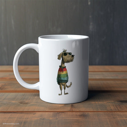 Poodle Wearing Rainbow Outfit Mug – Cute Dog-Themed Mugs | Perfect Gifts for Dog Lovers