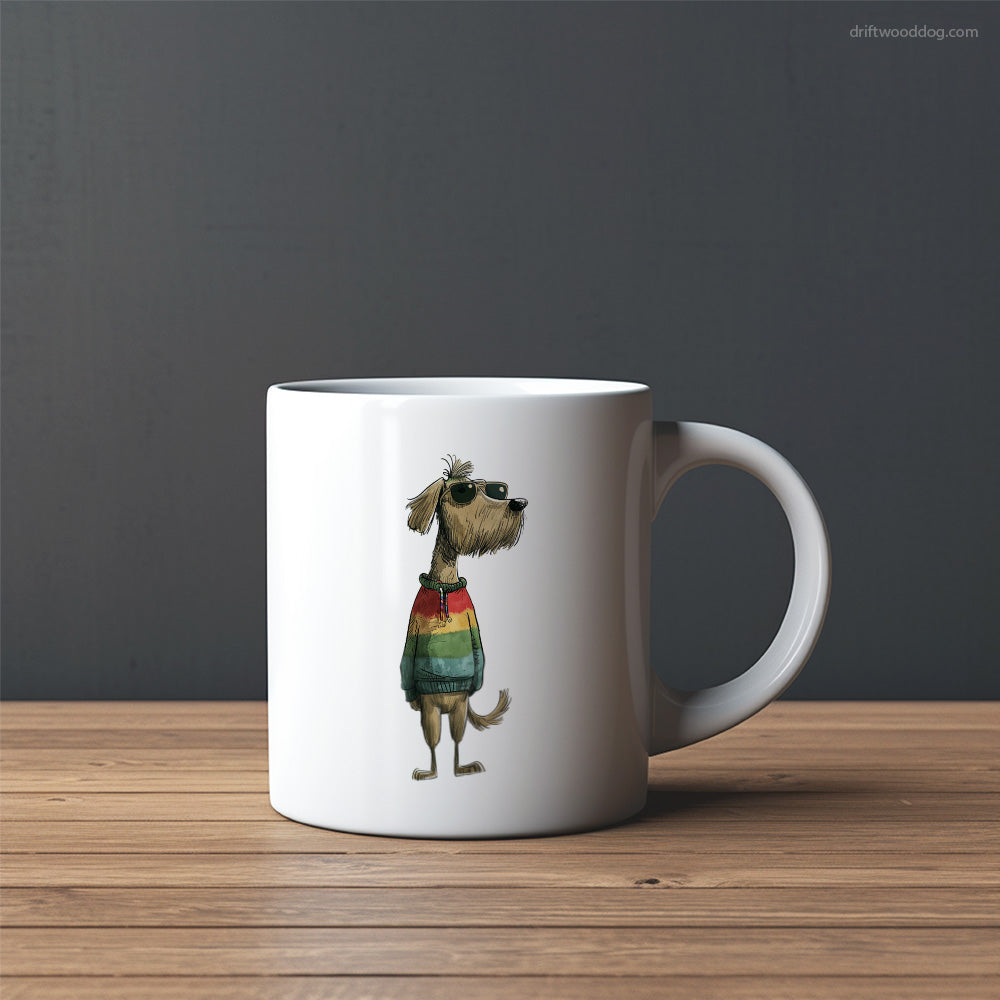 Poodle Wearing Rainbow Outfit Mug – Custom Dog Mugs | Personalized Pet Mugs