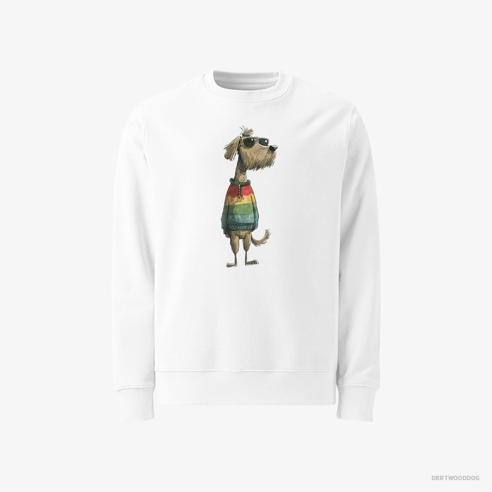 Poodle Wearing Rainbow Outfit Classic Sweatshirt