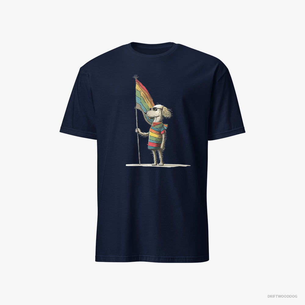 Little Poodle with an LGBTQ+ Flag – Women's T-Shirt Navy – Classic