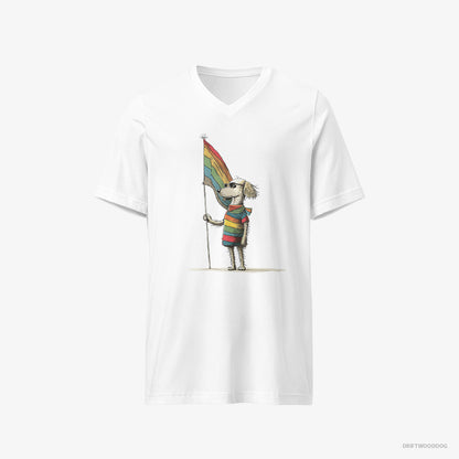 Poodle with an LGBTQ+ Flag White T-Shirt