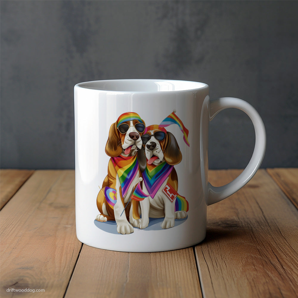 Beagle Couple Enjoying Pride Mug – Unique Dog Cups | Dog-Themed Mugs