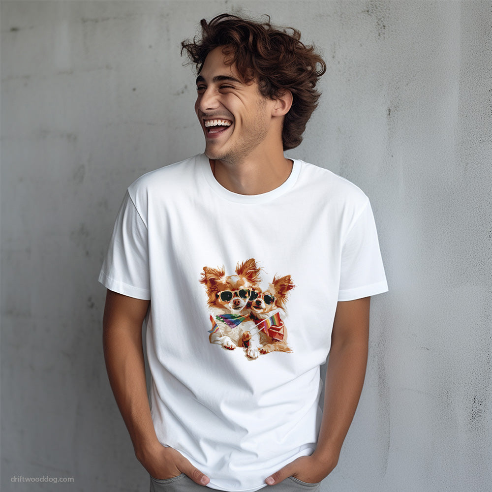 Chihuahua Couple Celebrating Pride T-Shirt – Dog T-Shirt for Men