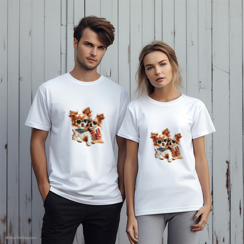 Chihuahua Couple Celebrating Pride T-Shirt – Unique Dog T-Shirts for Pet Lovers