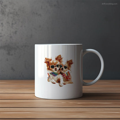 Chihuahua Couple Celebrating Pride Mug – Funny Dog Coffee Mugs | Quirky Canine Drinkware