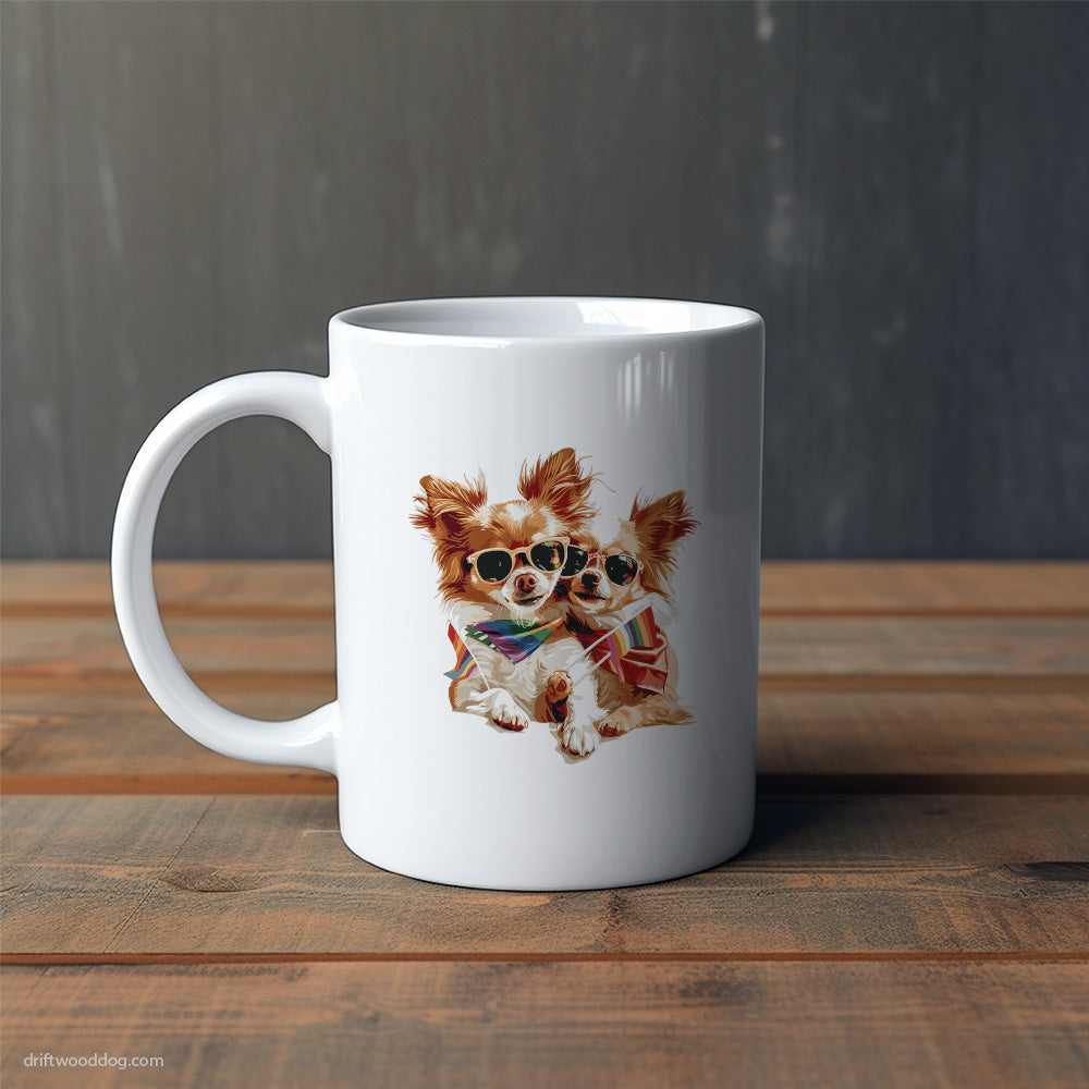 Chihuahua Couple Celebrating Pride Mug – Cute Dog-Themed Mugs | Perfect Gifts for Dog Lovers