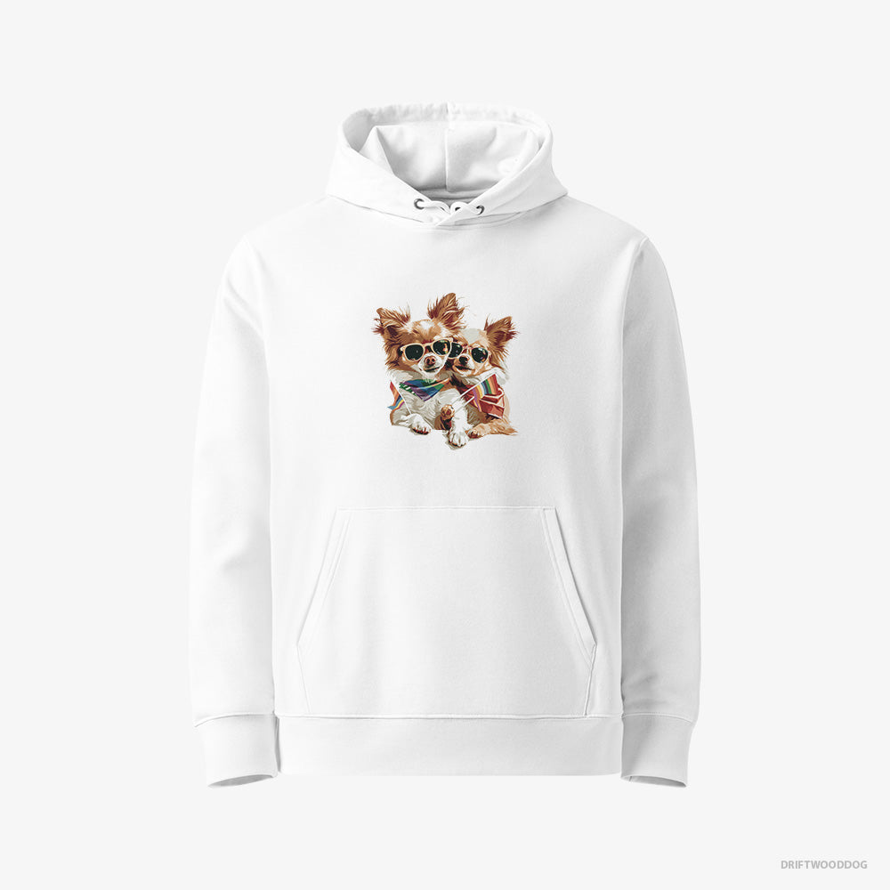 Chihuahua Couple Celebrating Pride – Women's Hoodie White Eco – Eco-Friendly