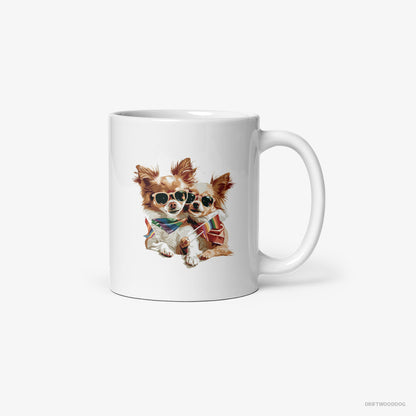 Chihuahua Couple Celebrating Pride White Mug