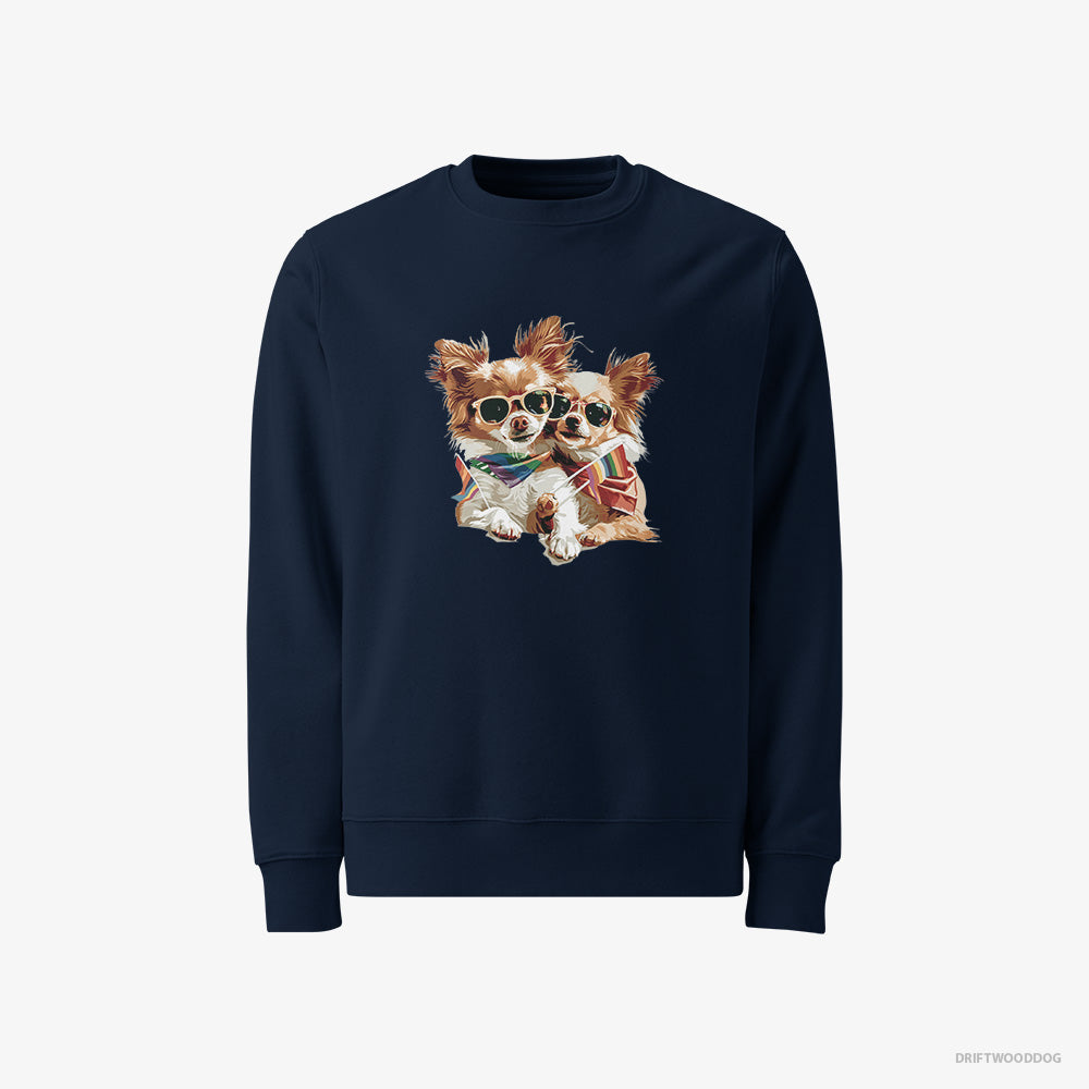 Chihuahua Couple Celebrating Pride – Men's Sweatshirt Navy – Classic