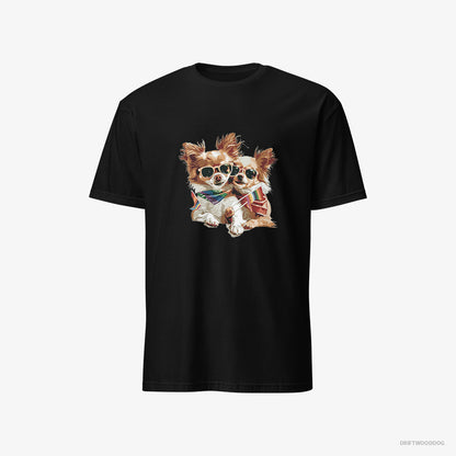 Chihuahua Couple Celebrating Pride Black T-Shirt