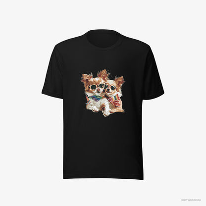 Chihuahua Couple Celebrating Pride Black T-Shirt