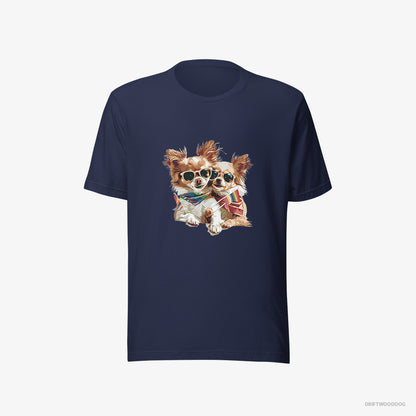 Chihuahua Couple Celebrating Pride Navy T-Shirt