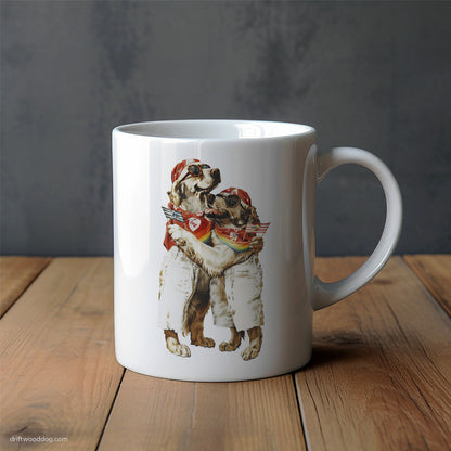 Funny Golden Retriever Couple Hugging on Pride Day Mug – Unique Dog Cups | Dog-Themed Mugs