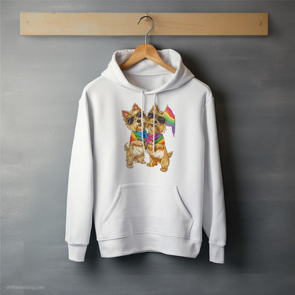 Yorkshire Terrier Couple Ready for Pride Hoodie – Unisex Hoodie for Dog Lovers