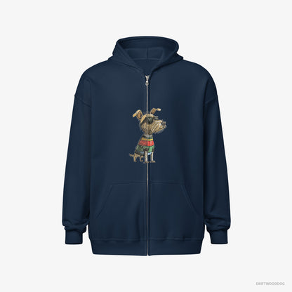 Yorkshire Terrier Excited for Pride Navy Hoodie