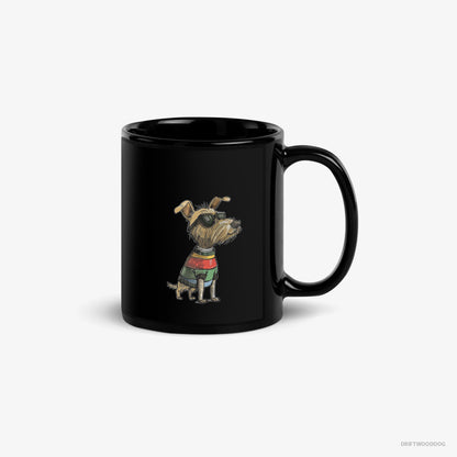 Yorkshire Terrier Mug – Unisex Black Mug Classic – Excited for Pride (on White Background)