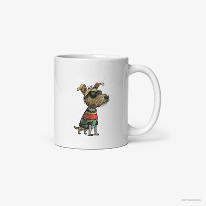 Yorkshire Terrier Excited for Pride White Mug