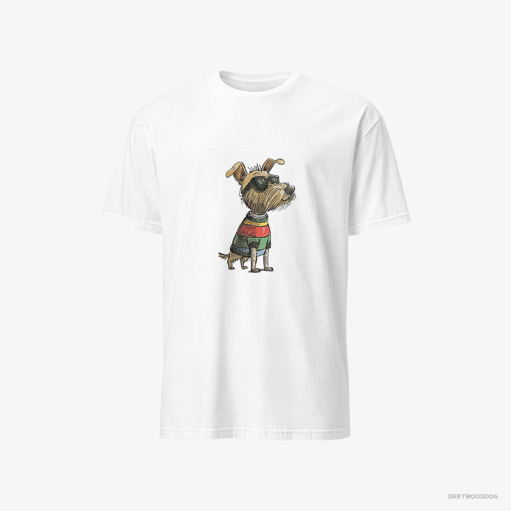 Yorkshire Terrier T-Shirt – Men White T-Shirt Classic – Excited for Pride (on White Background)