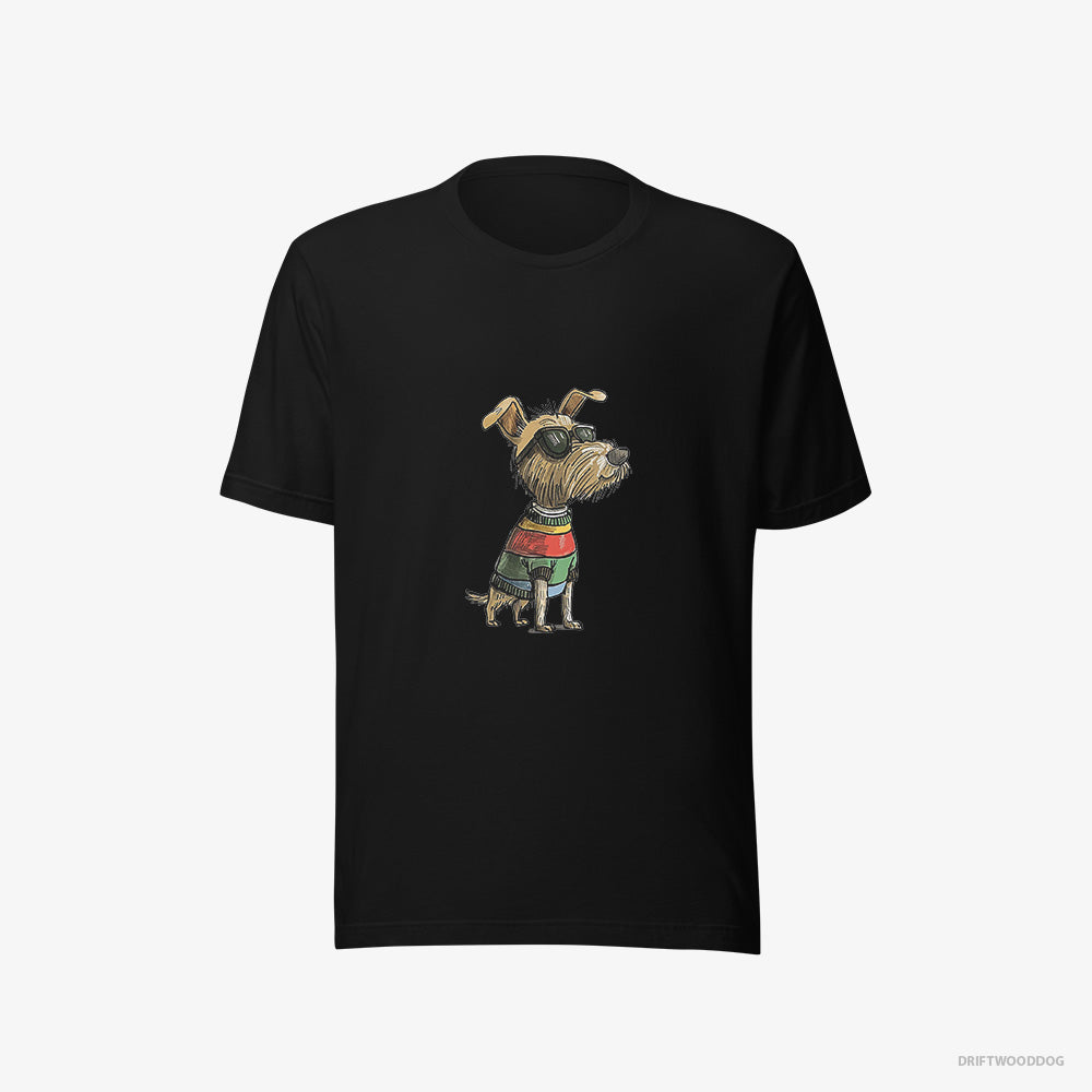 Yorkshire Terrier T-Shirt – Men Black T-Shirt Eco-Friendly – Excited for Pride (on White Background)