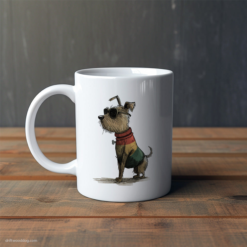 Yorkshire Terrier Clad in Rainbow Apparel Mug – Cute Dog-Themed Mugs | Perfect Gifts for Dog Lovers