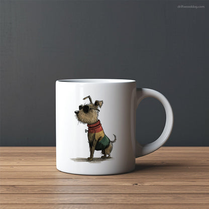 Yorkshire Terrier Clad in Rainbow Apparel Mug – Custom Dog Mugs | Personalized Pet Mugs