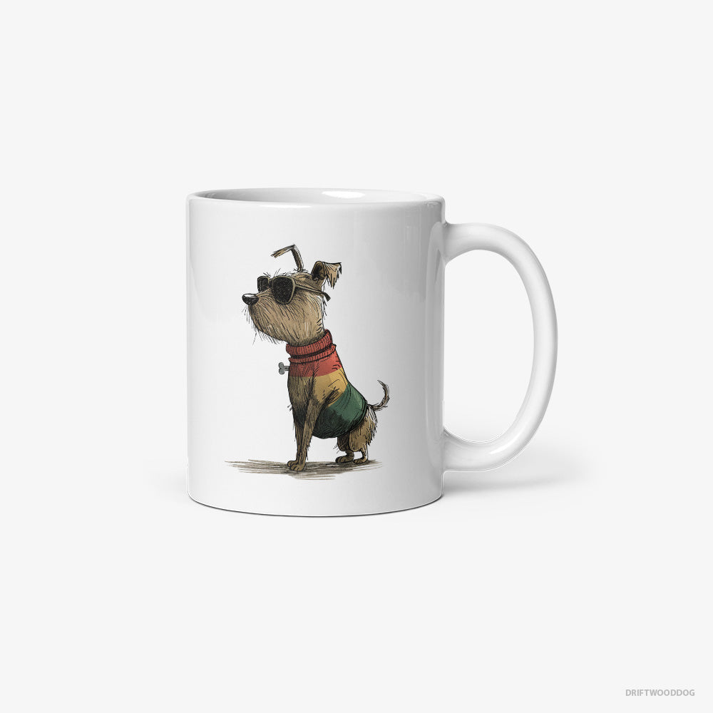 Yorkshire Terrier Clad in Rainbow Apparel Classic Mug