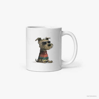 Yorkshire Terrier Dressed in Rainbow Attire White Mug