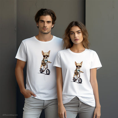 Chihuahua Riding a Bicycle T-Shirt – Dog-Themed Gifts for Dog Lovers