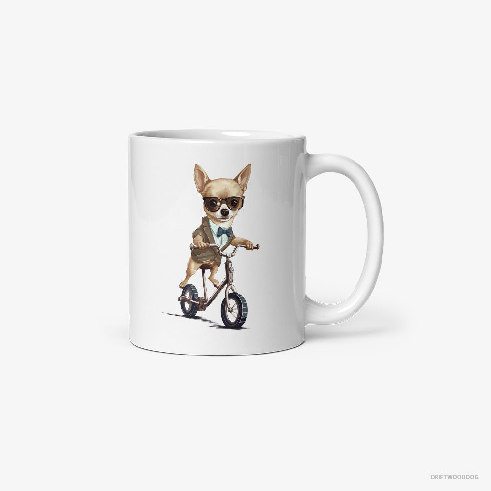 Chihuahua Riding a Bicycle Classic Mug